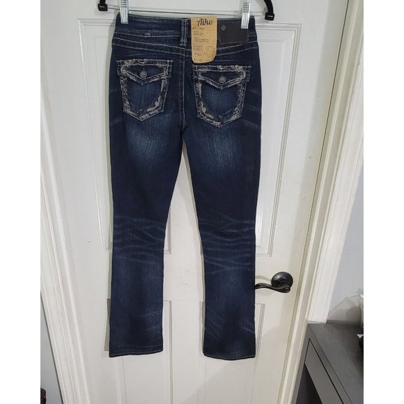 Silver Aiko Jeans Womens Blue Denim Pants Bootcut Legs Mid Rise Size W25 NWT - Picture 6 of 13
